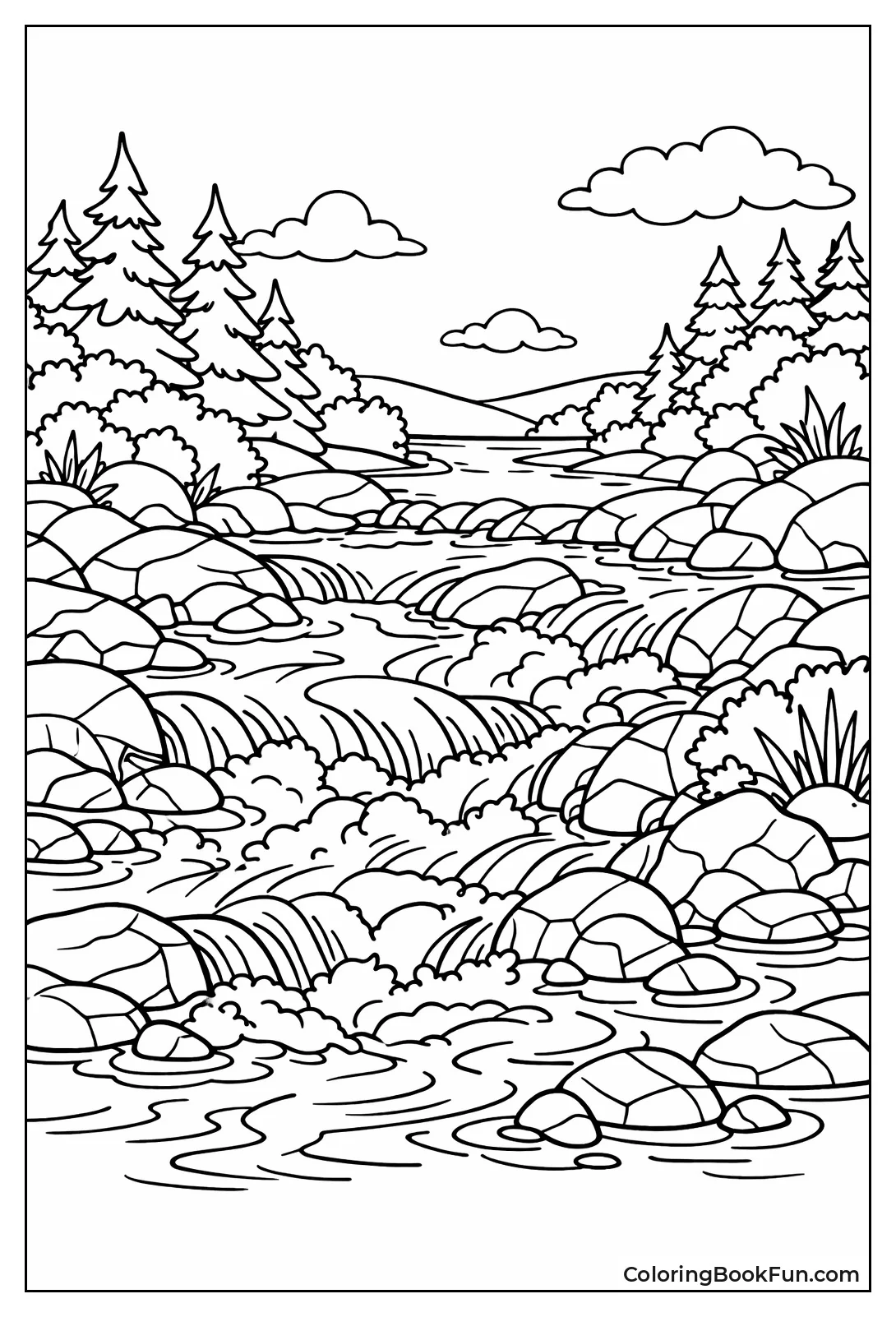 Rapids Rush Rocky River