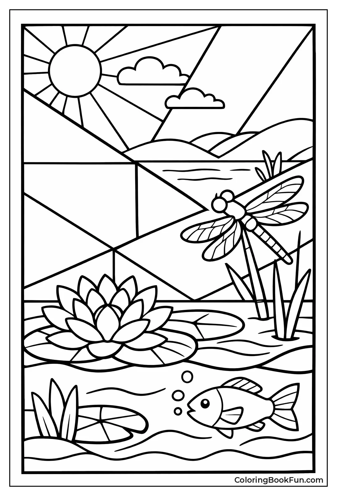 Stained Glass Lotus Pond