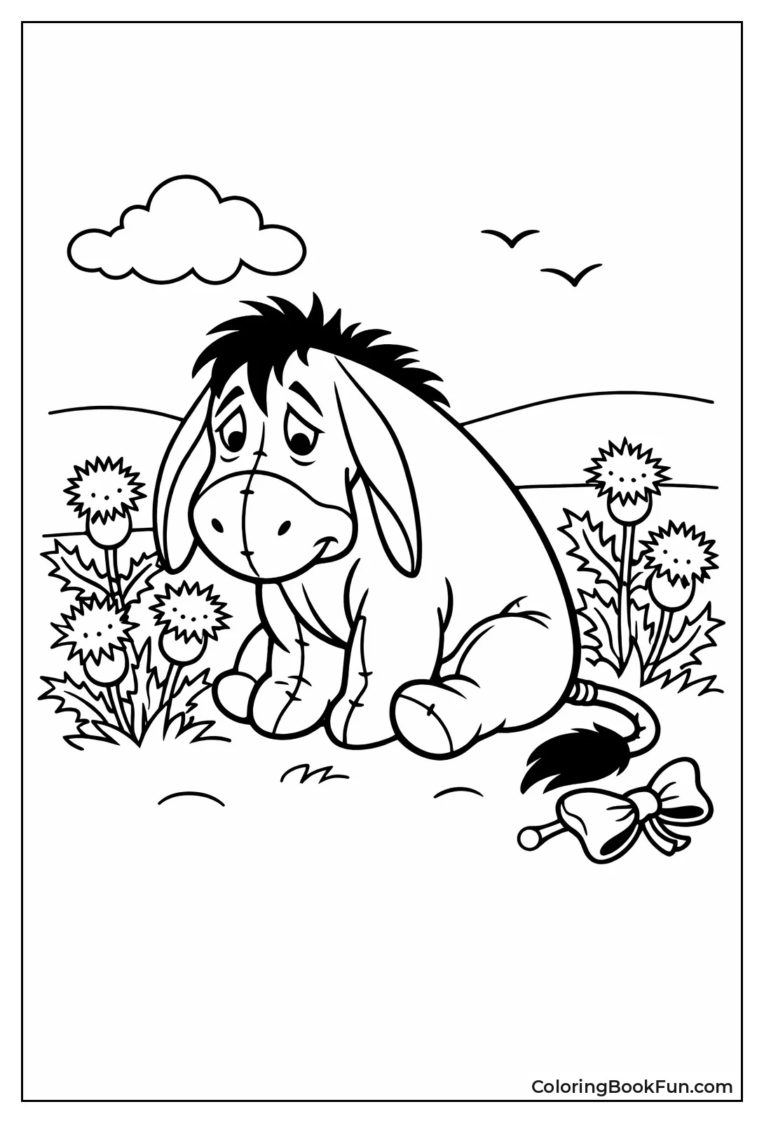 Eeyore Stands Sadly Losing Tail