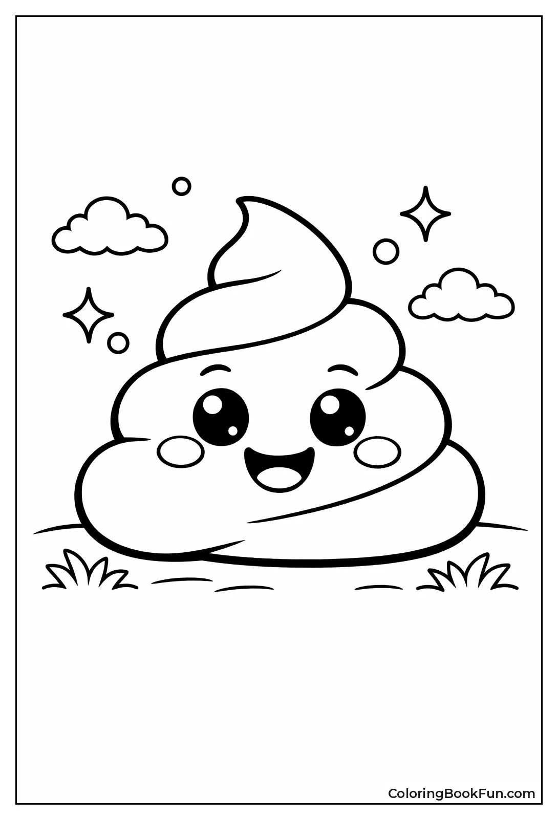 Smiling Poop with Blush Cheeks