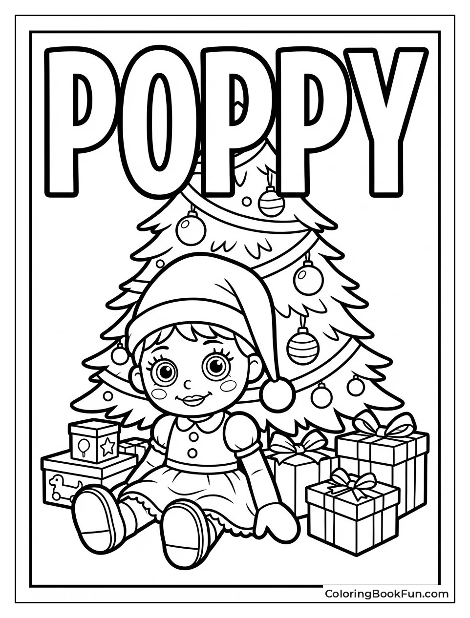 Poppy under Christmas Tree