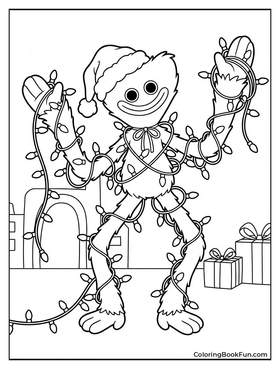 Huggy Wuggy in Santa Hat