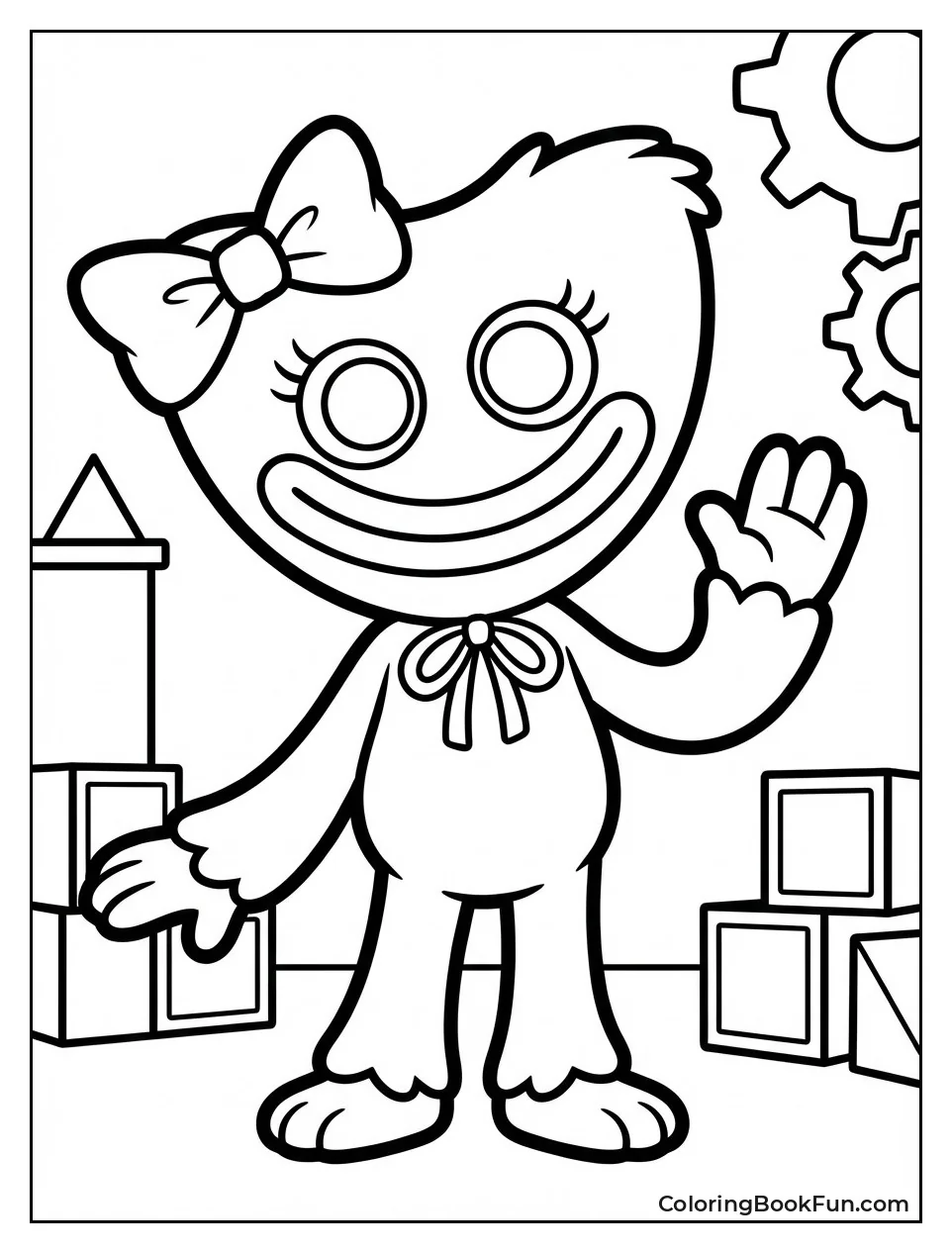 Kissy Missy Waves Happily