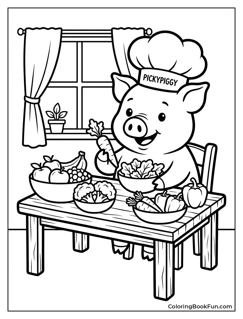 PickyPiggy Eats Fruits