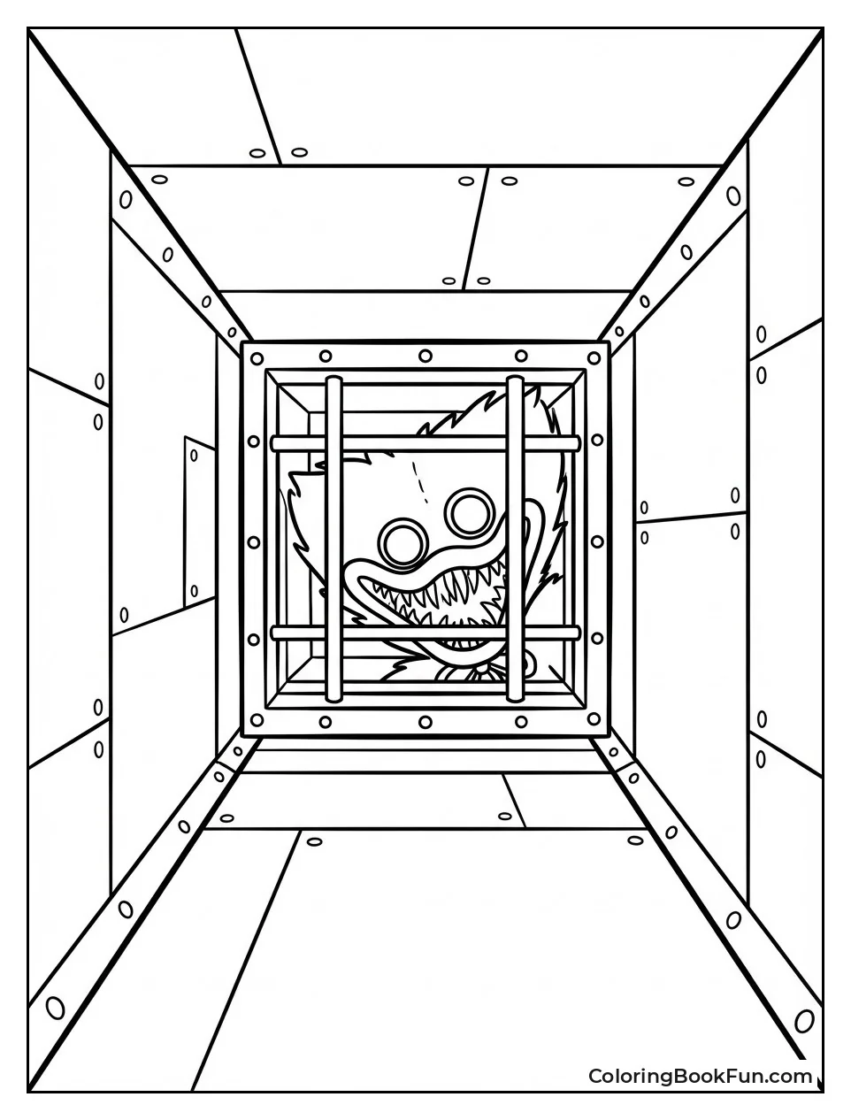 Huggy Wuggy Peeks in Vent