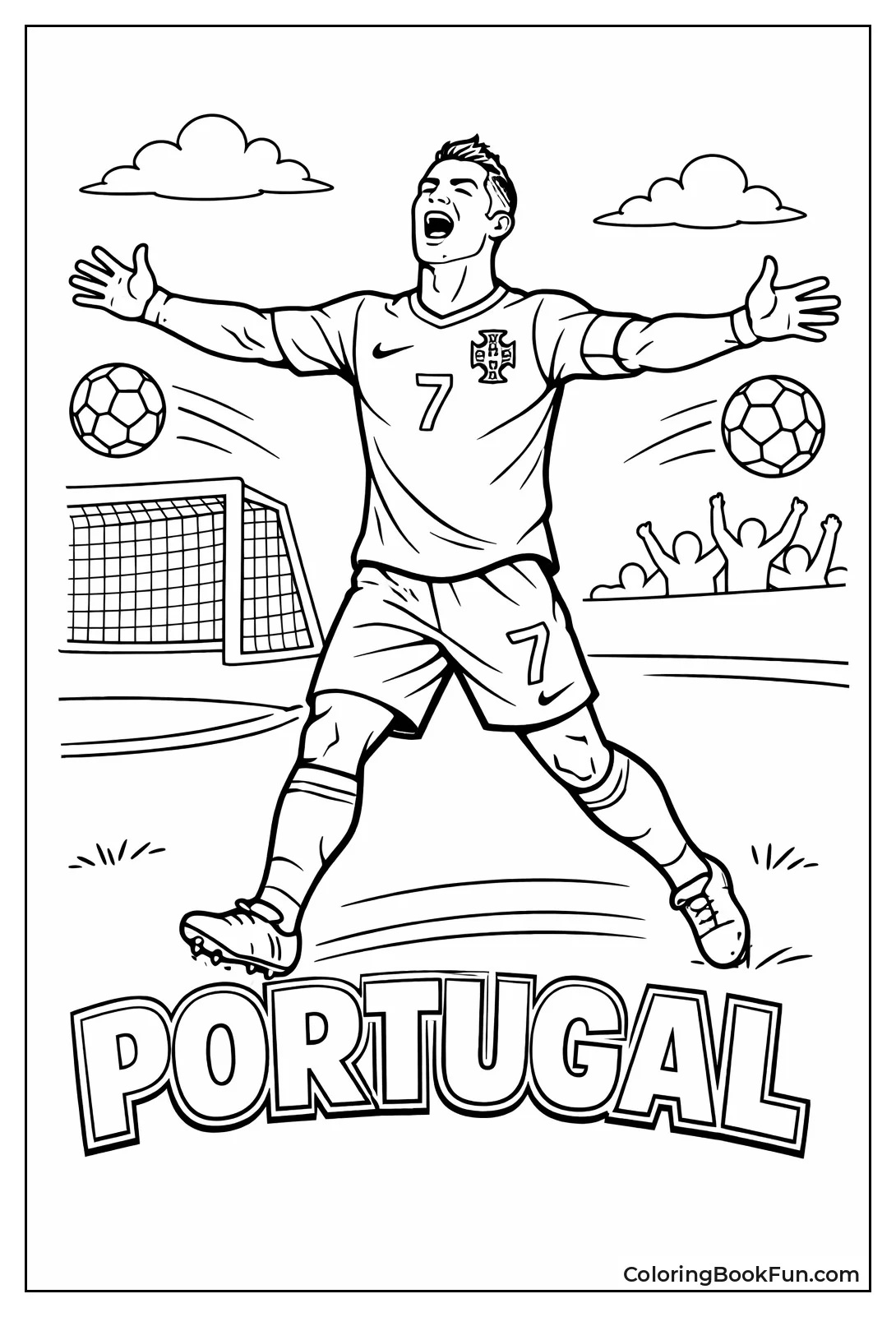 Ronaldo Celebrating in Portugal Jersey