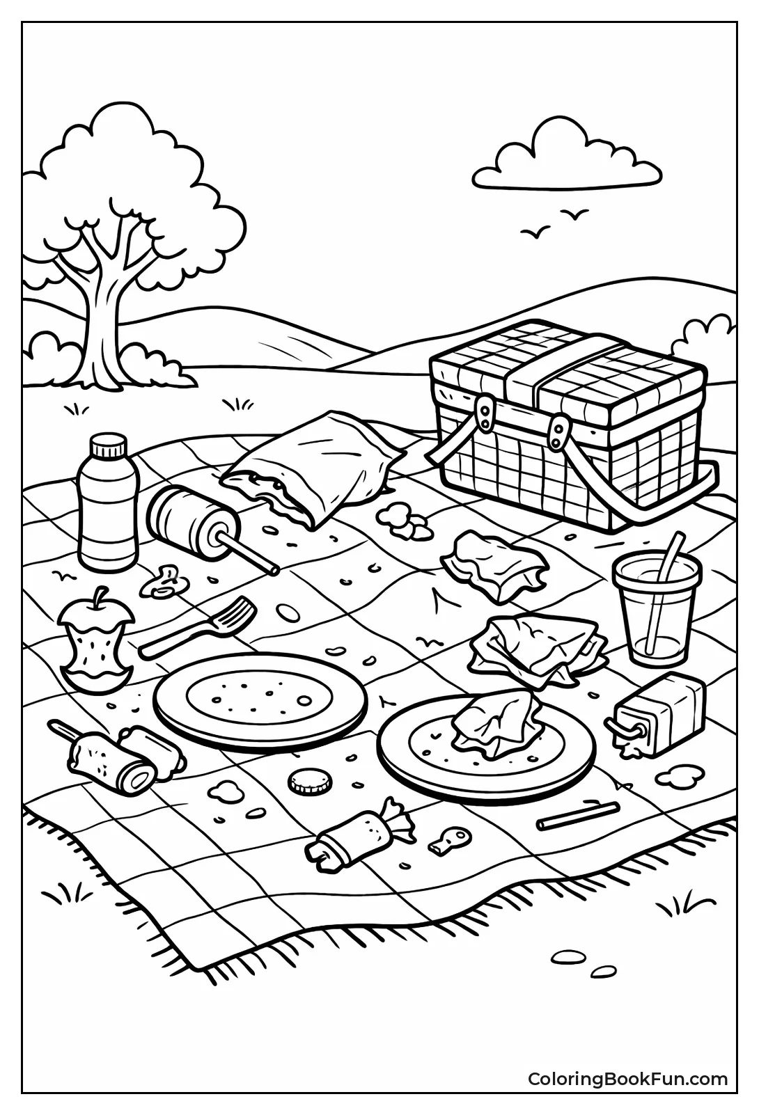 Messy Blanket after Picnic