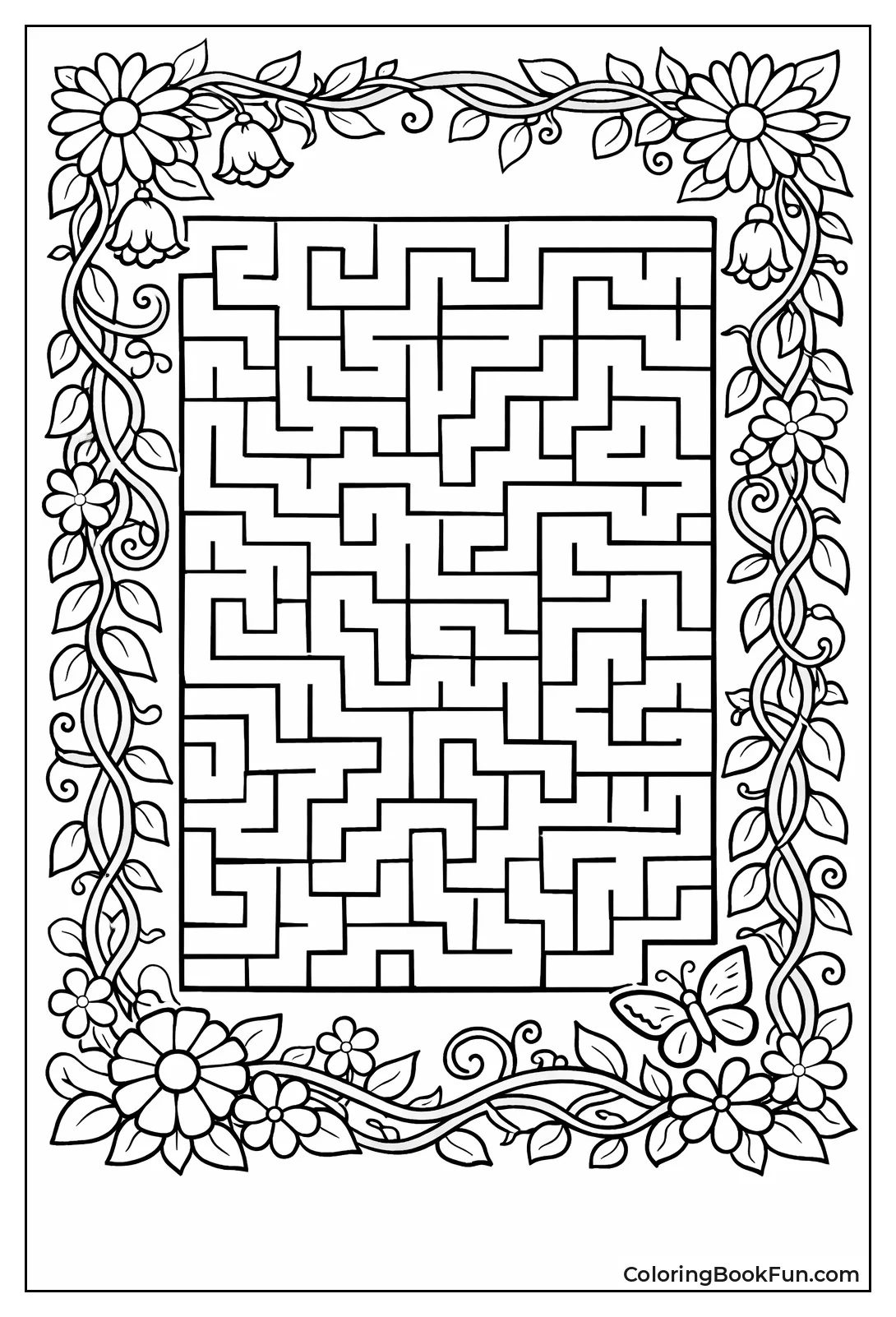 Vines Frame Poster Maze