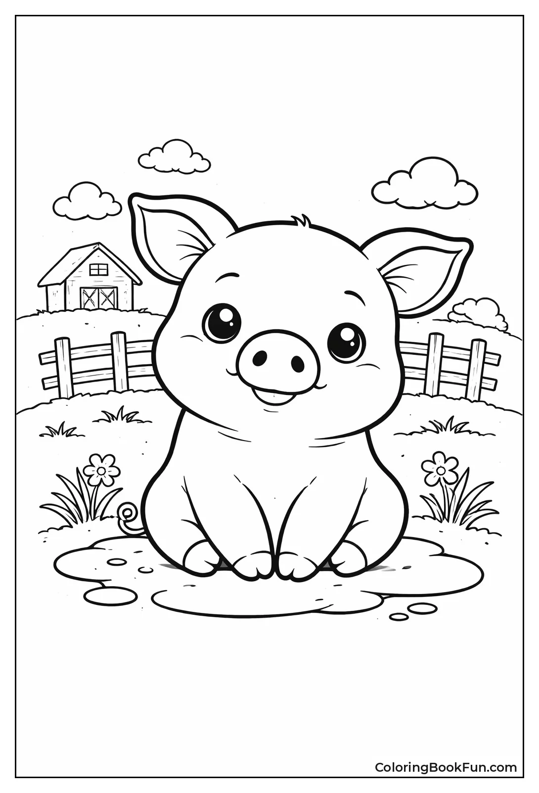 Chubby Potbelly Pig Sitting