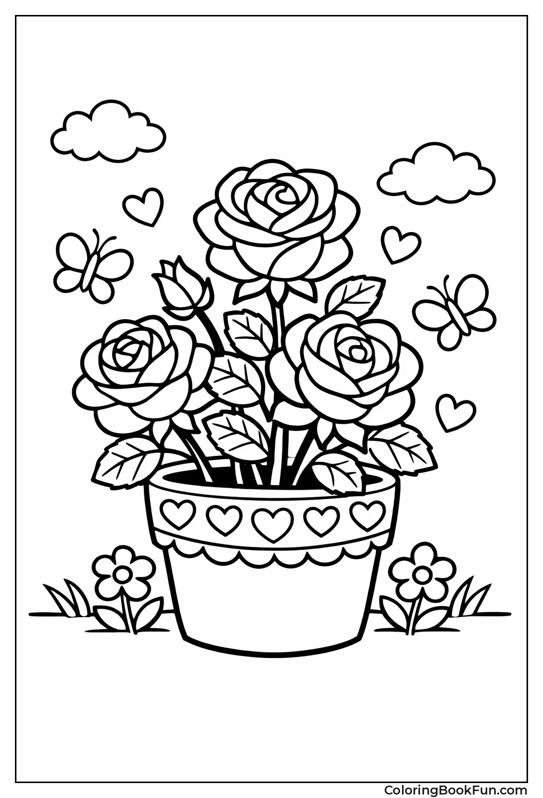 Potted Miniature Rose