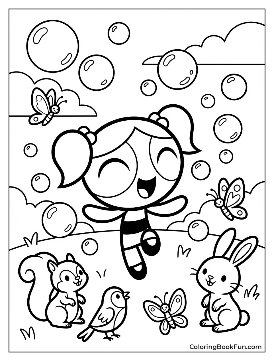 Bubbles Giggling with Animals