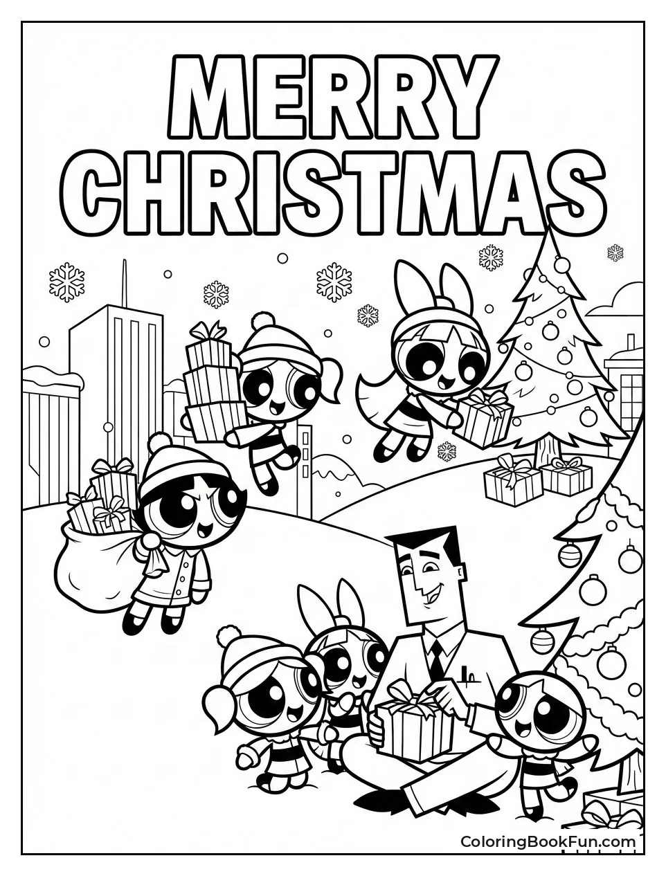 Girls Deliver Snowy Gifts