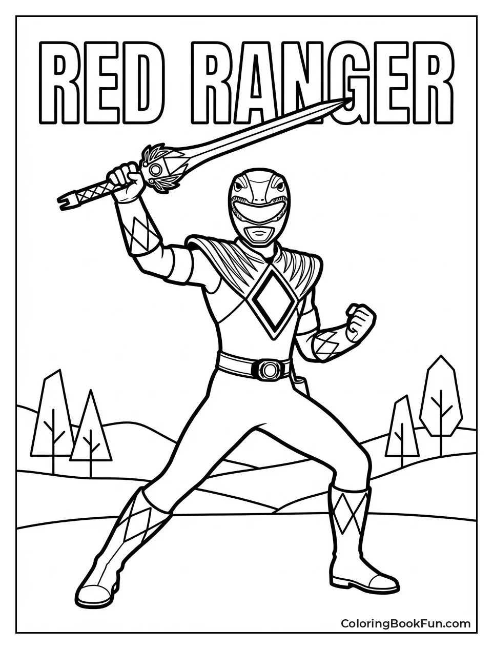 Red Ranger Poses Boldly