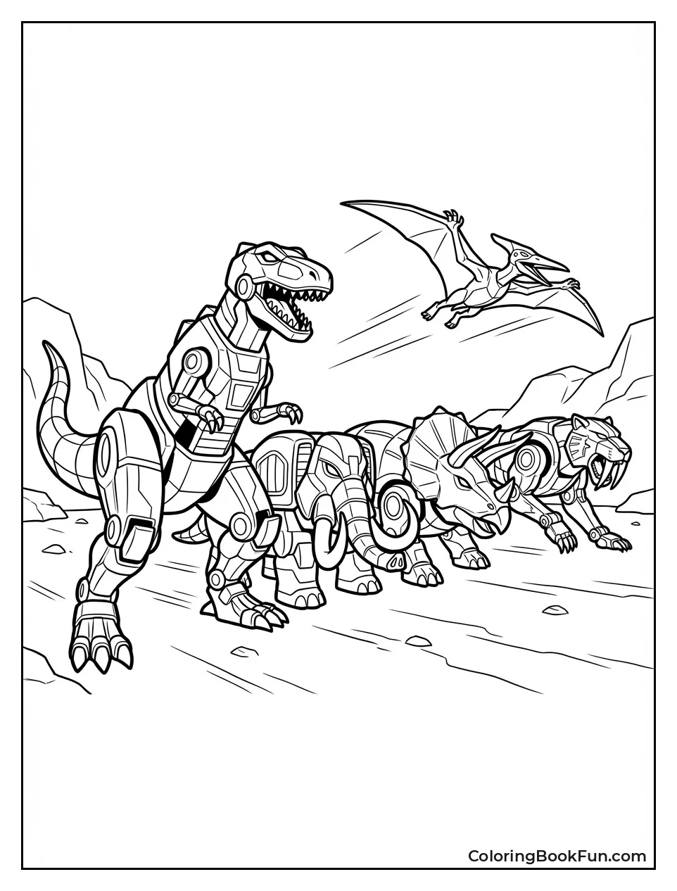 Dinozords Charge in Stampede