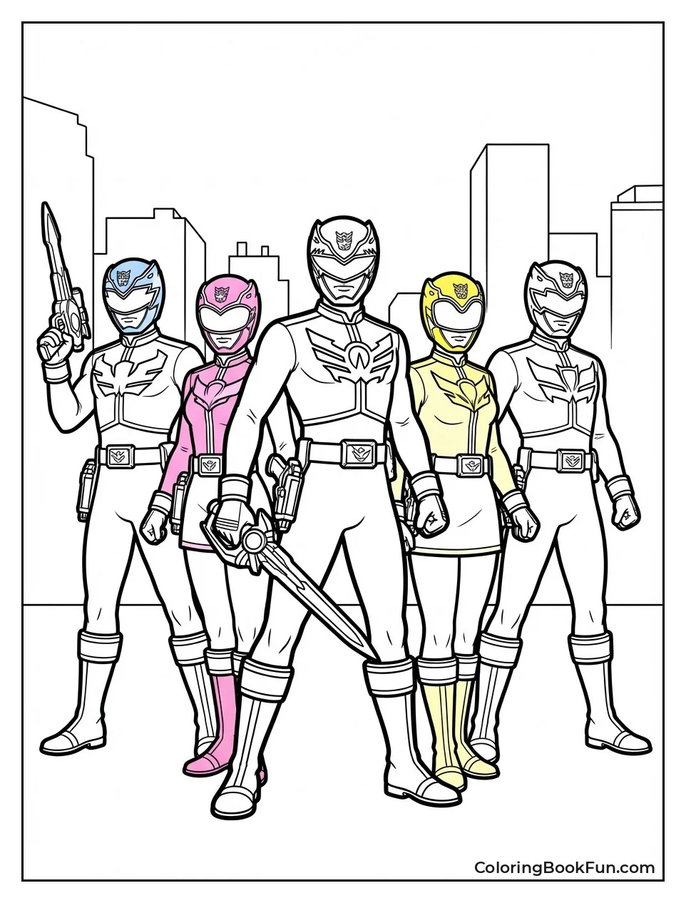 Megaforce Rangers Stand Heroic