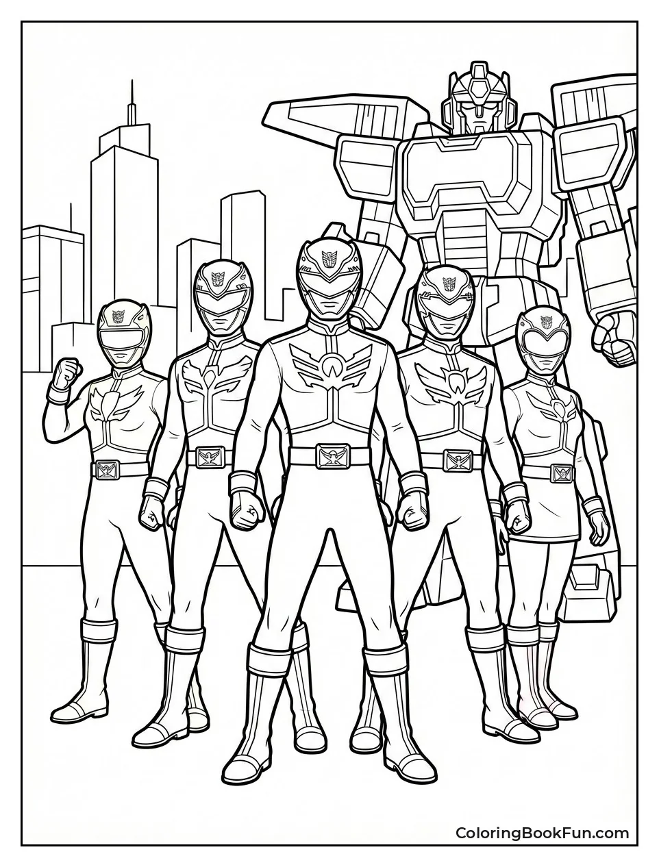 Megaforce Rangers Stand Heroic