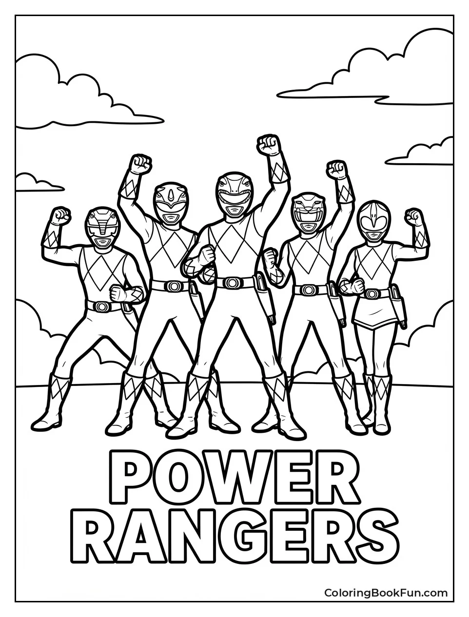 Five Rangers Raise Fists
