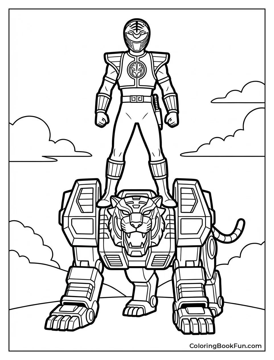 White Ranger Tops Tigerzord