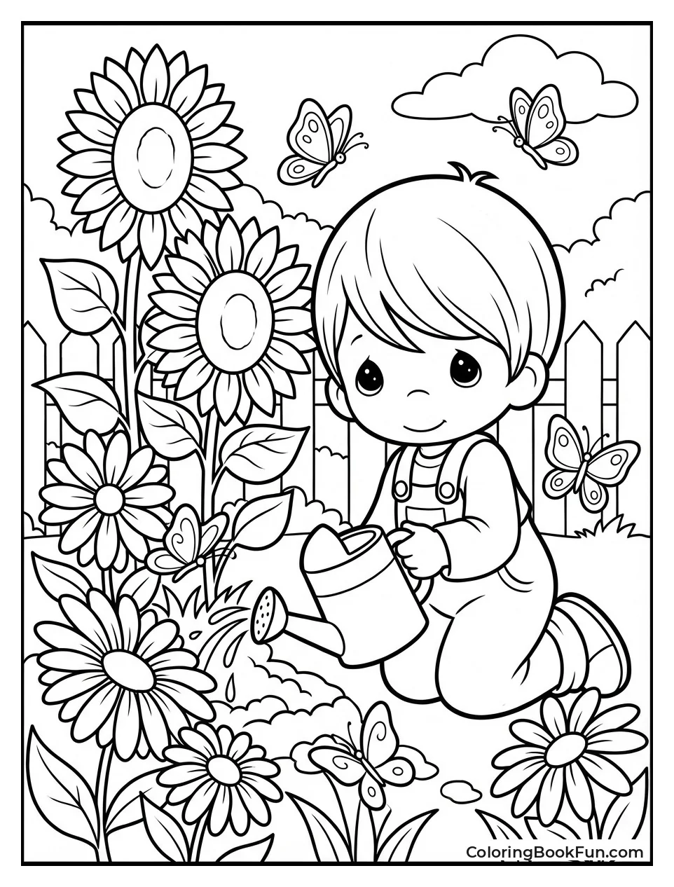 Child Waters Sunflowers