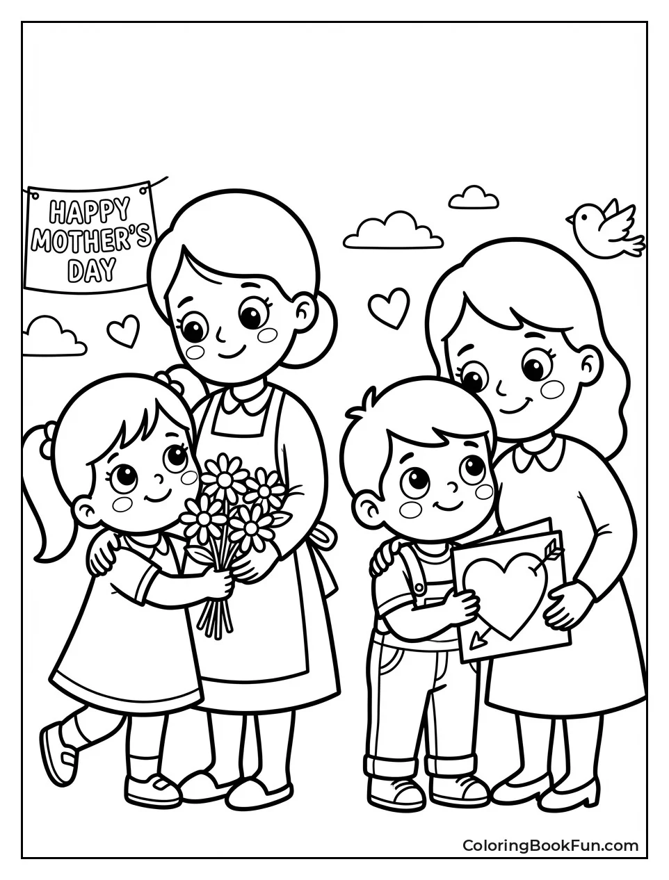 Child Hugs Mom Tightly