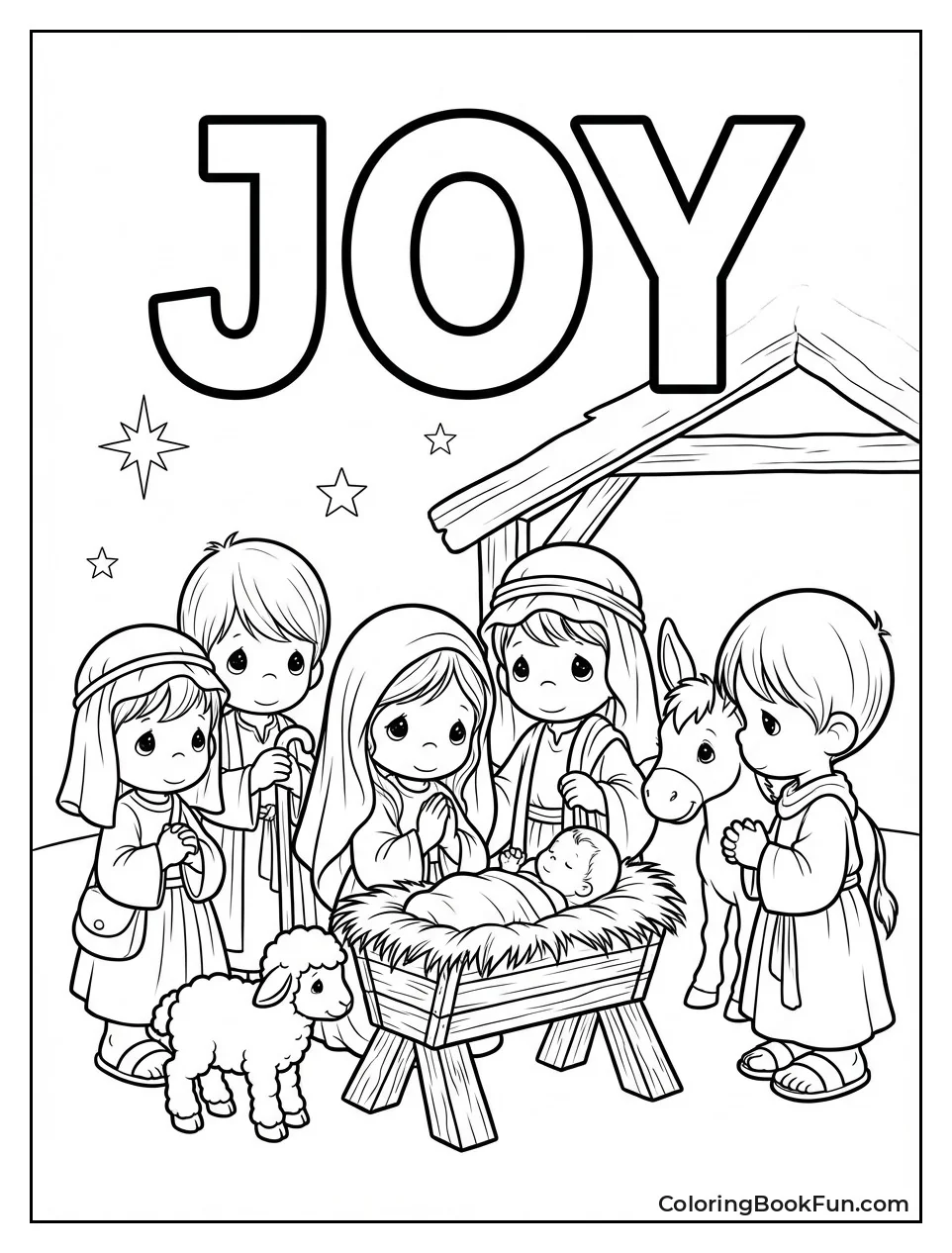Kids Play Nativity Scene