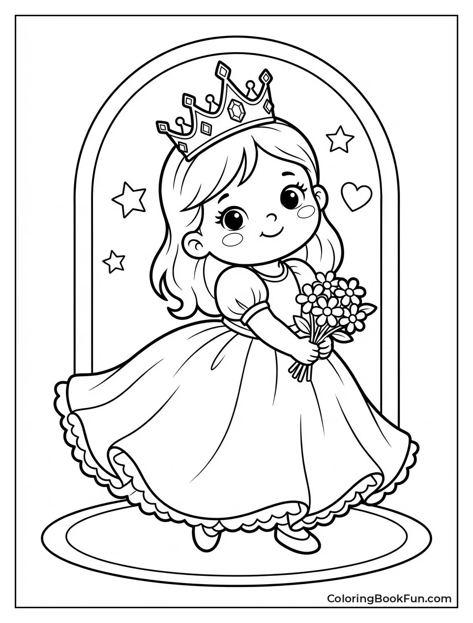 Girl Wears Princess Crown