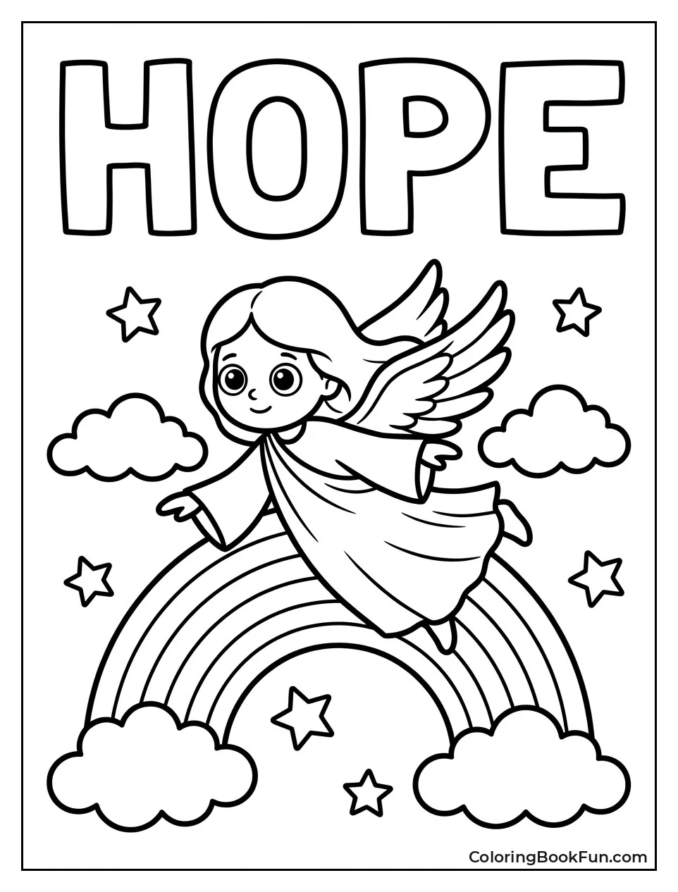 Angel Soars over Rainbow