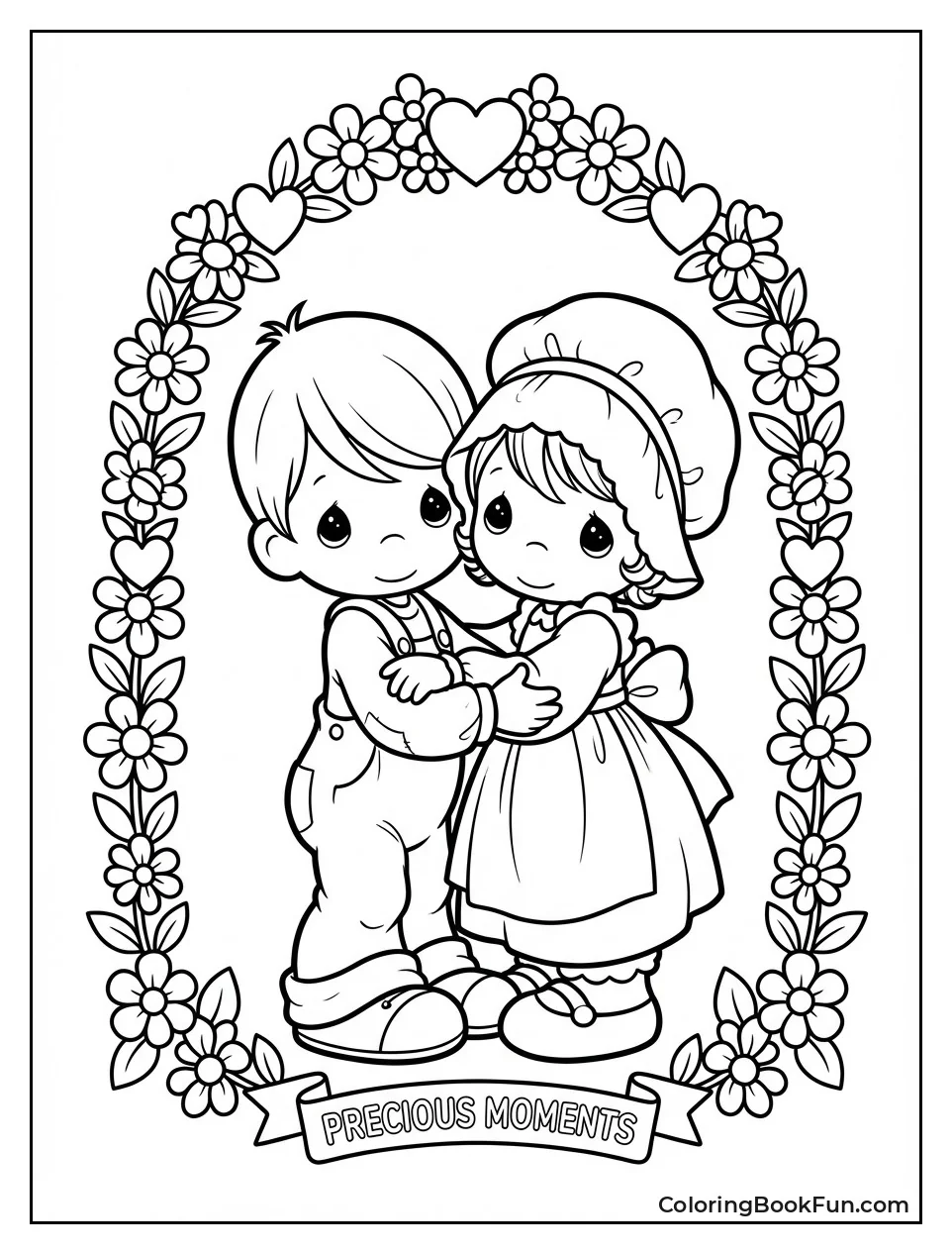 Children Share Romantic Hugs