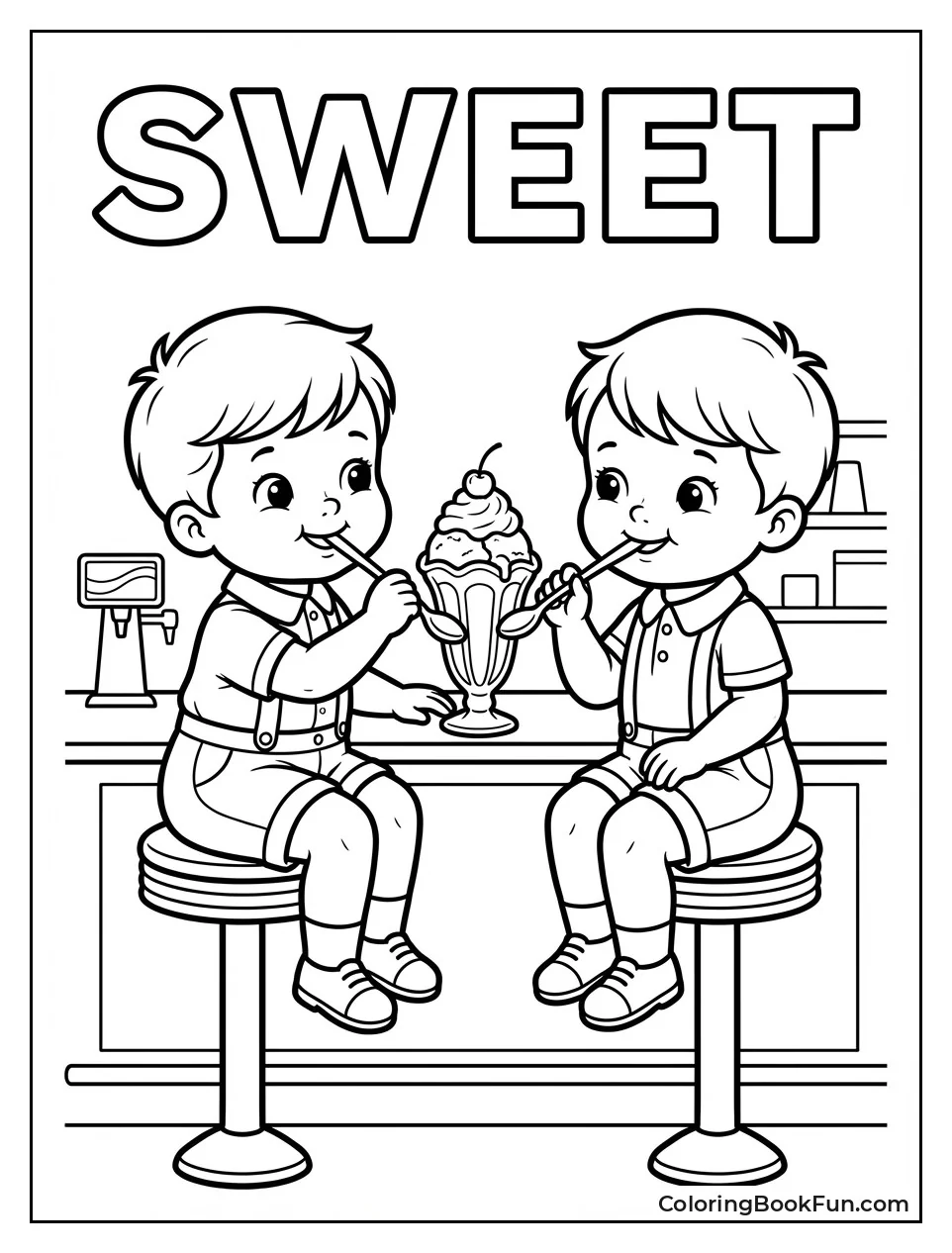 Kids Share Ice Cream