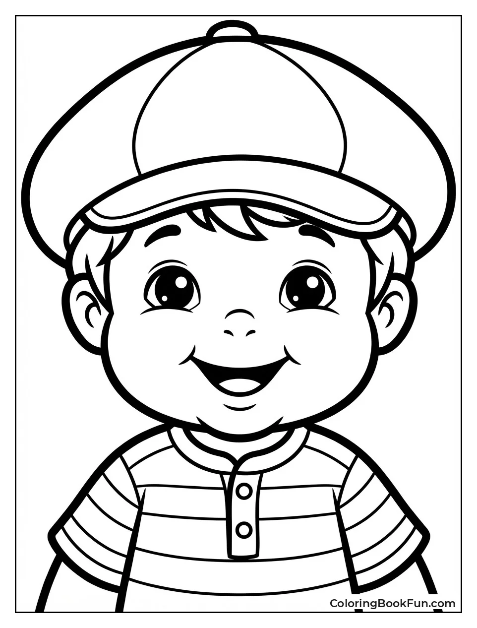 Boy Smiles with Chubby Cheeks