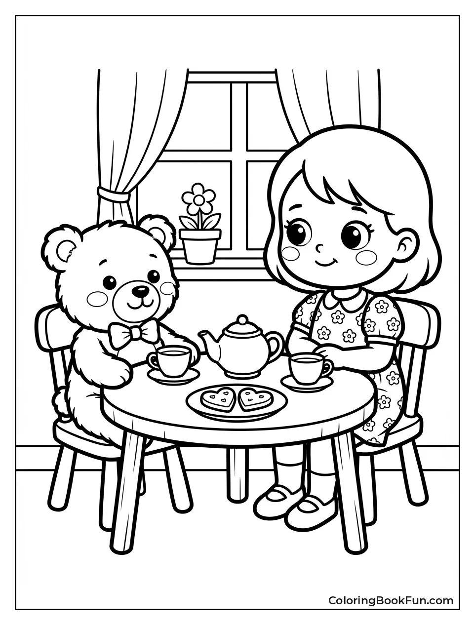 Girl Teas with Teddy