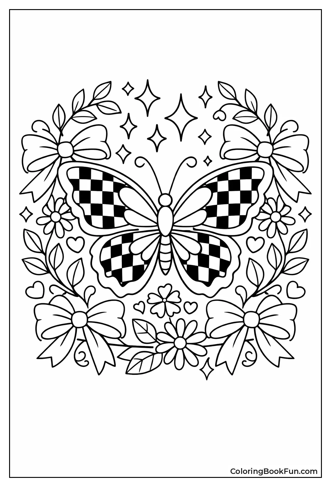 Checkered Butterfly Wings