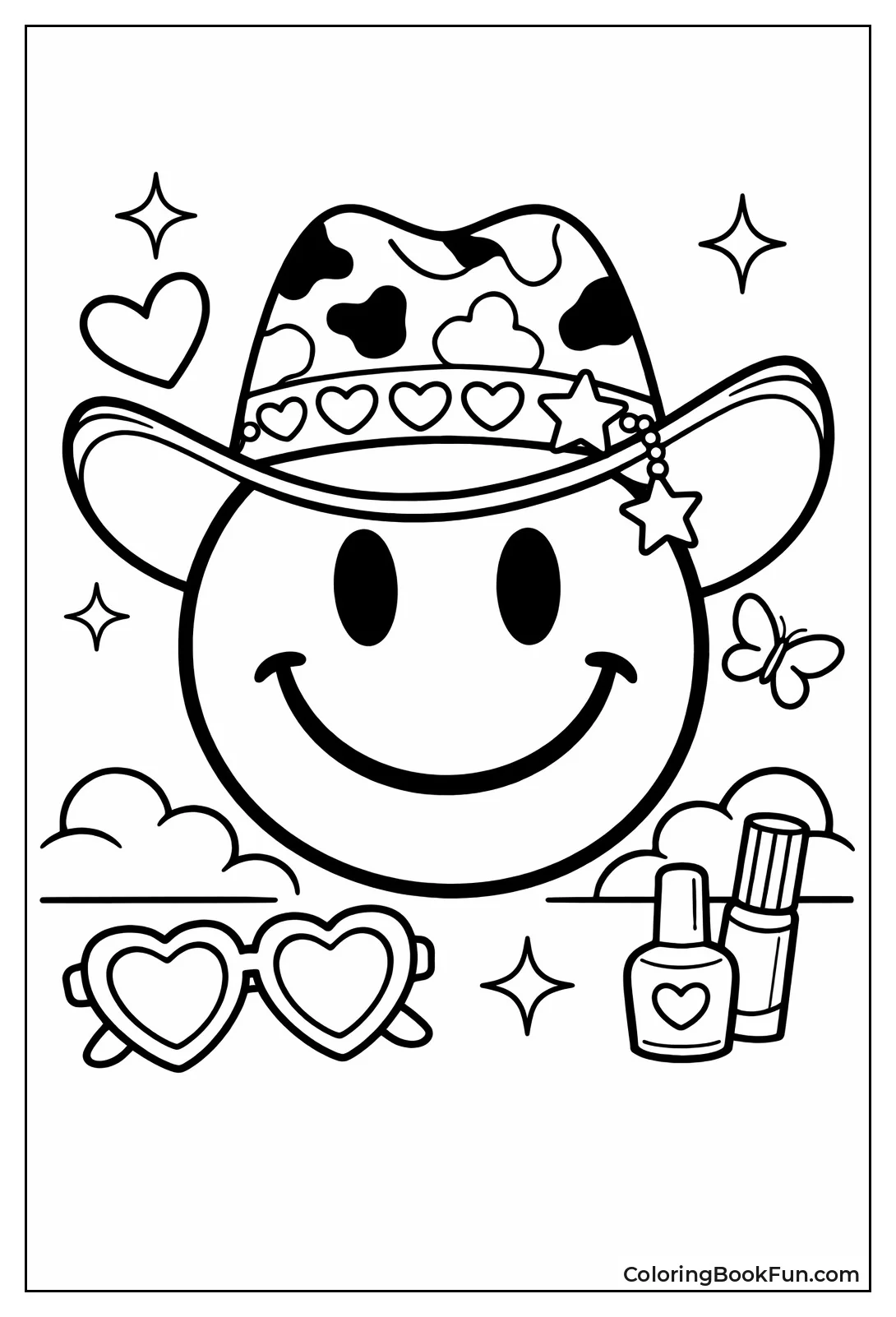 Smiley in Cowboy Hat