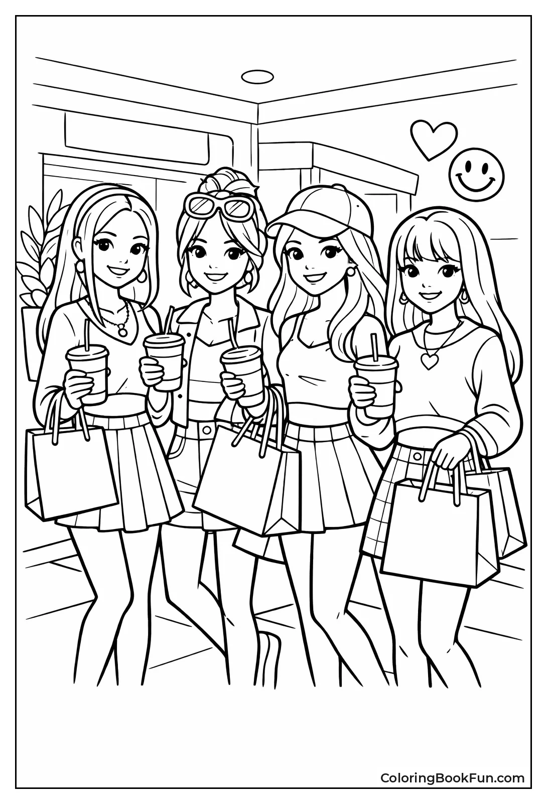 Friends Shopping at Mall