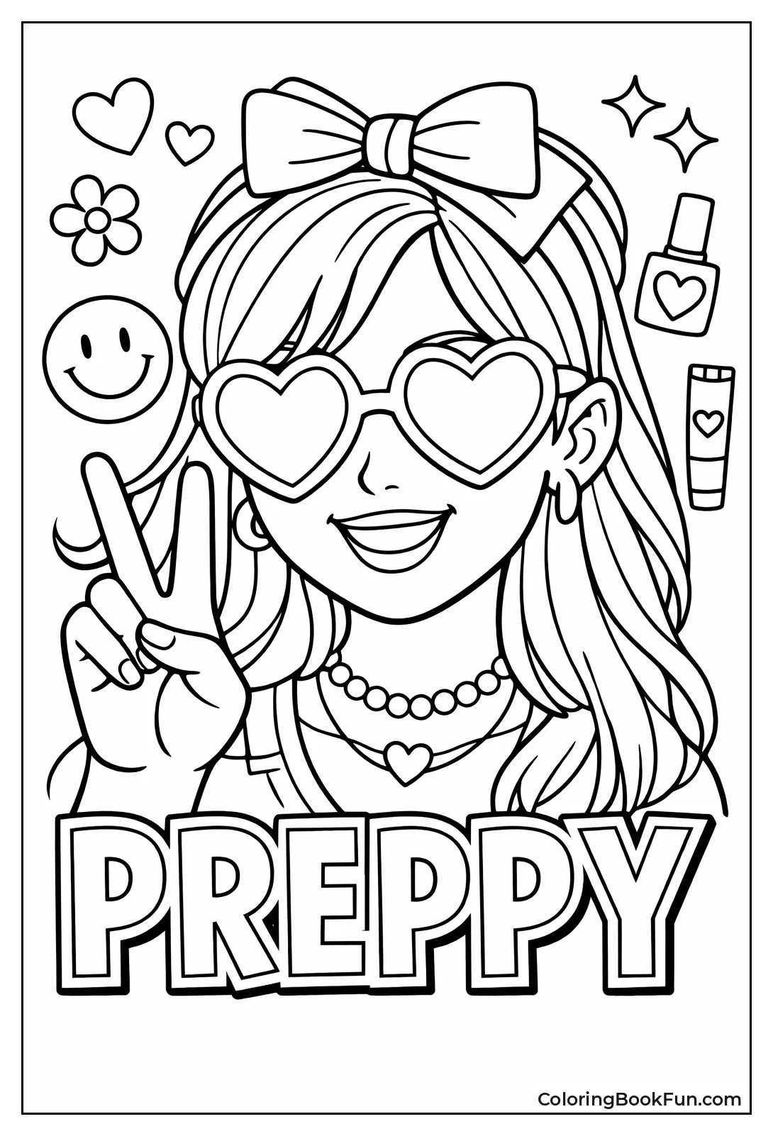 Girl with Heart Glasses