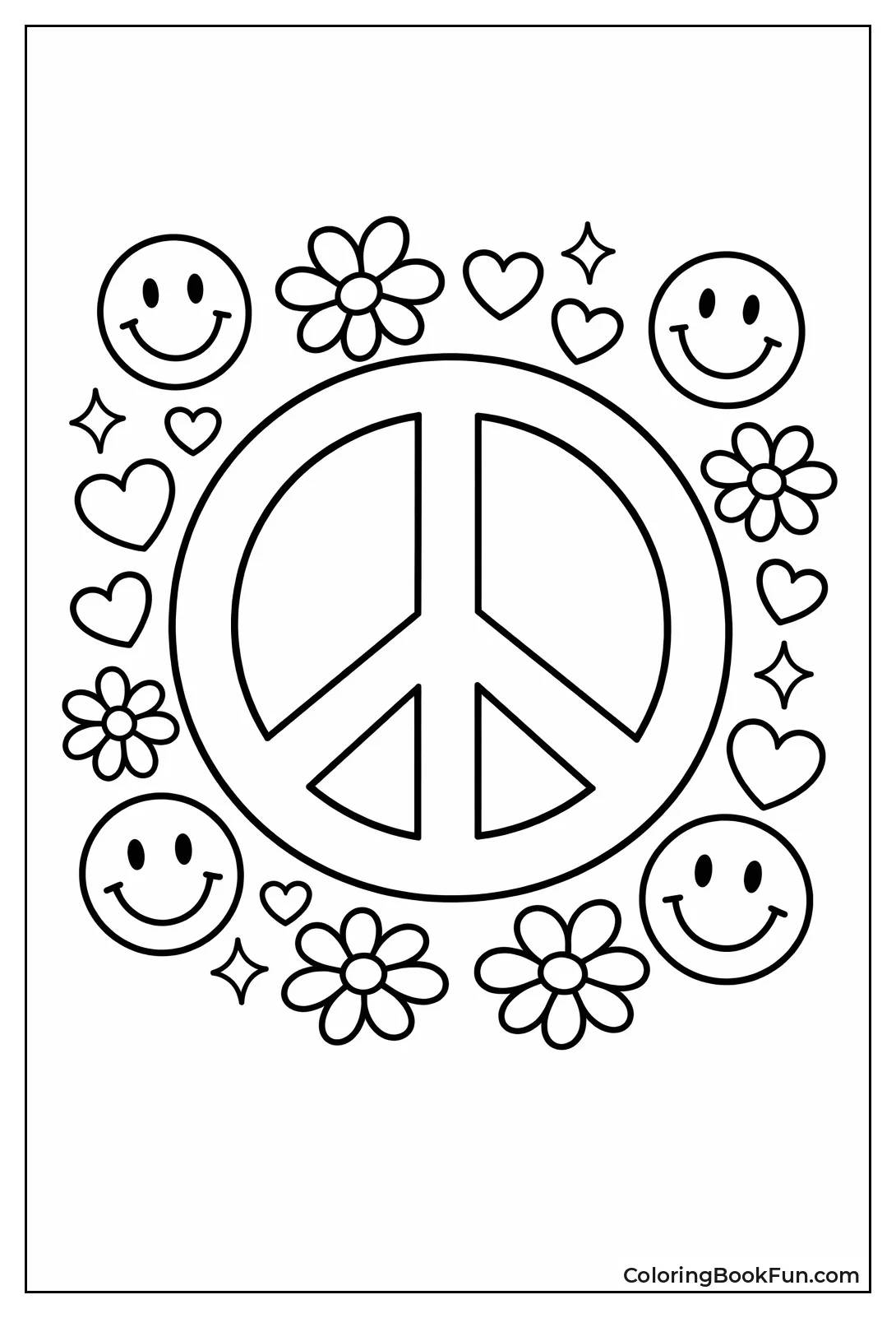 Peace Sign with Hearts