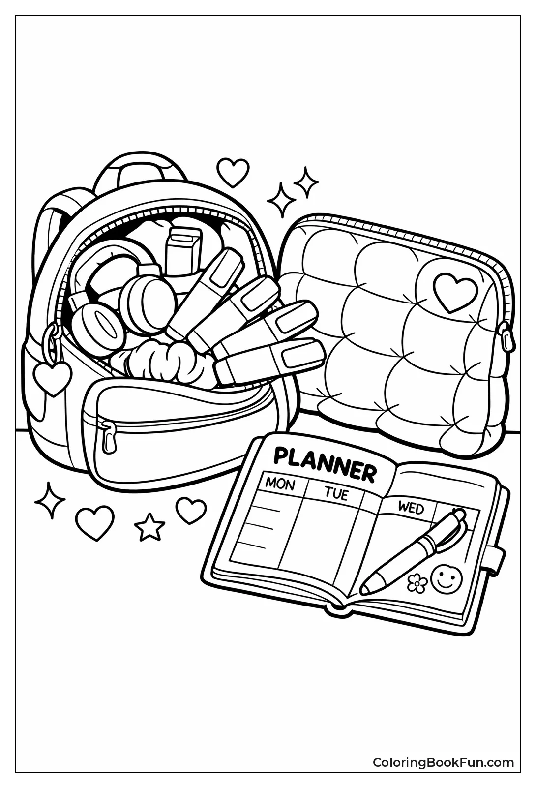 Spilled School Supplies