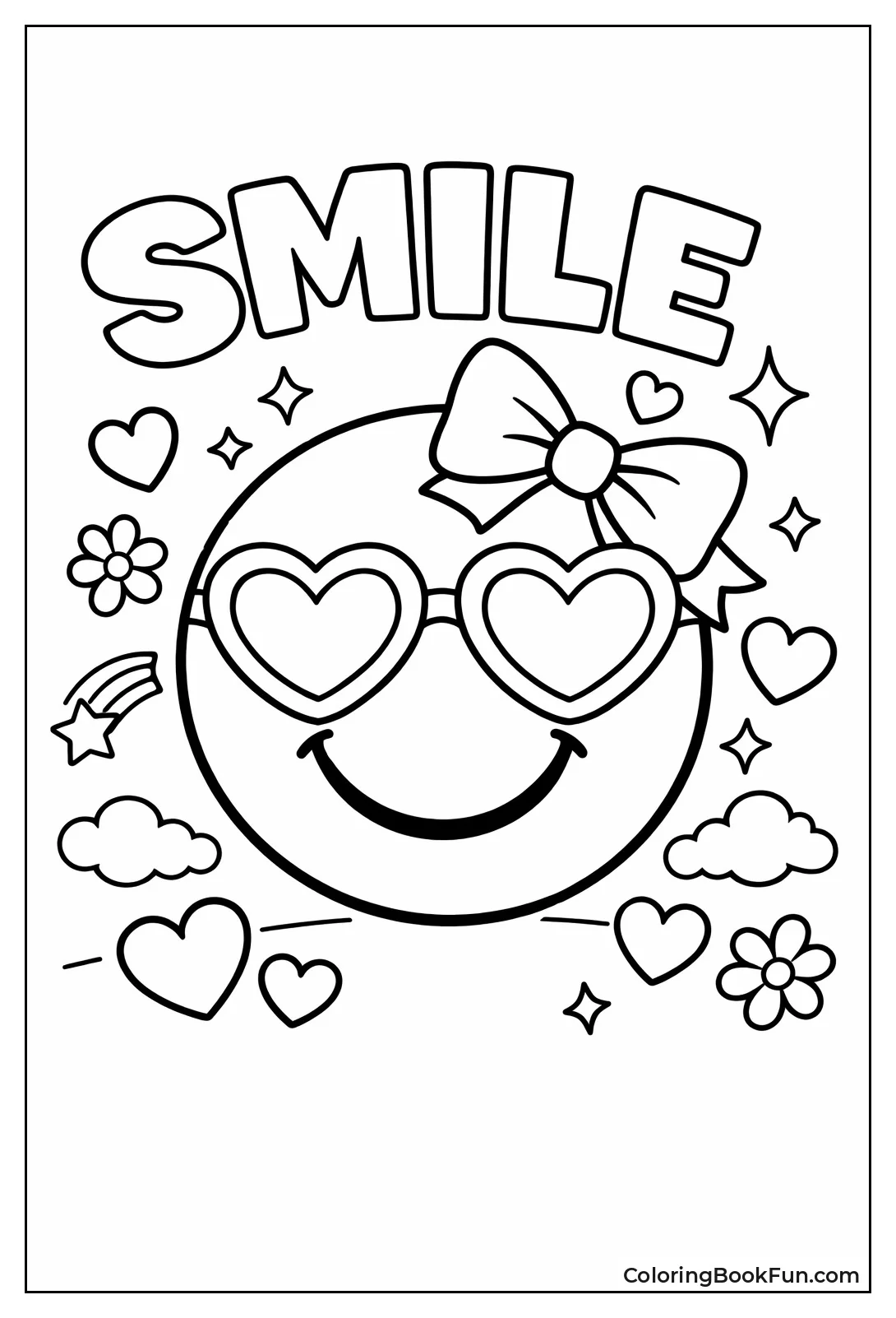 Smiley in Heart Sunglasses