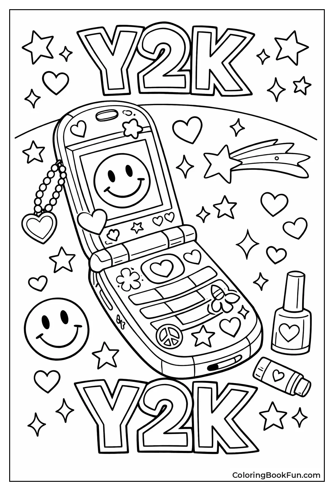Sticker-Covered Flip Phone