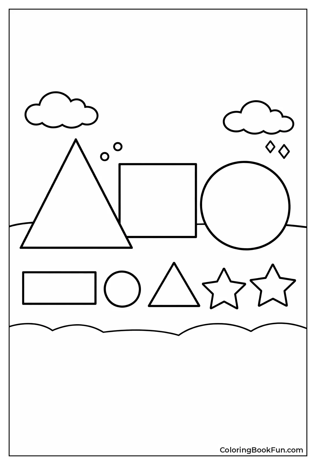 Preschool Shapes with Thick Lines
