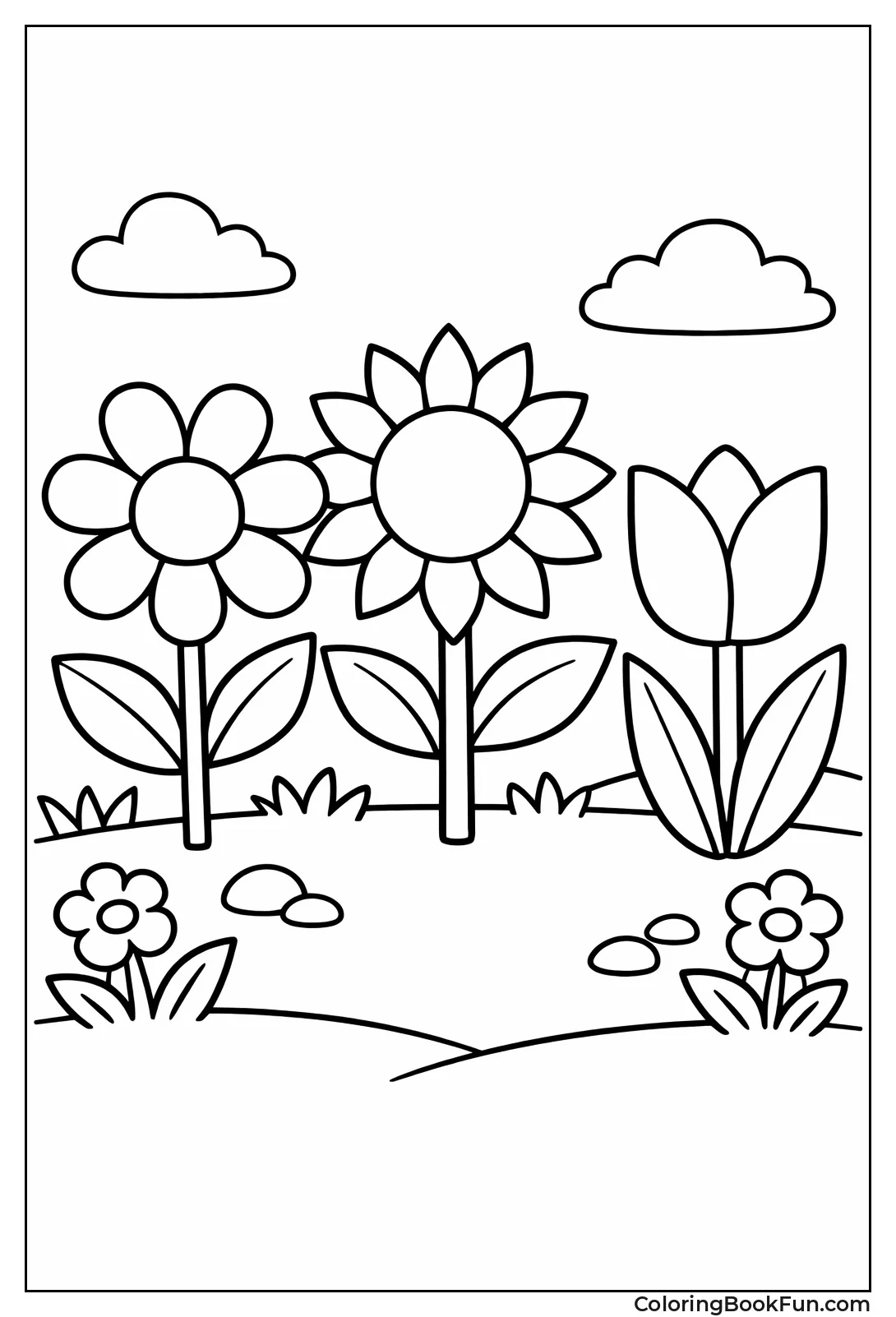 Simple Preschool Flower Shapes