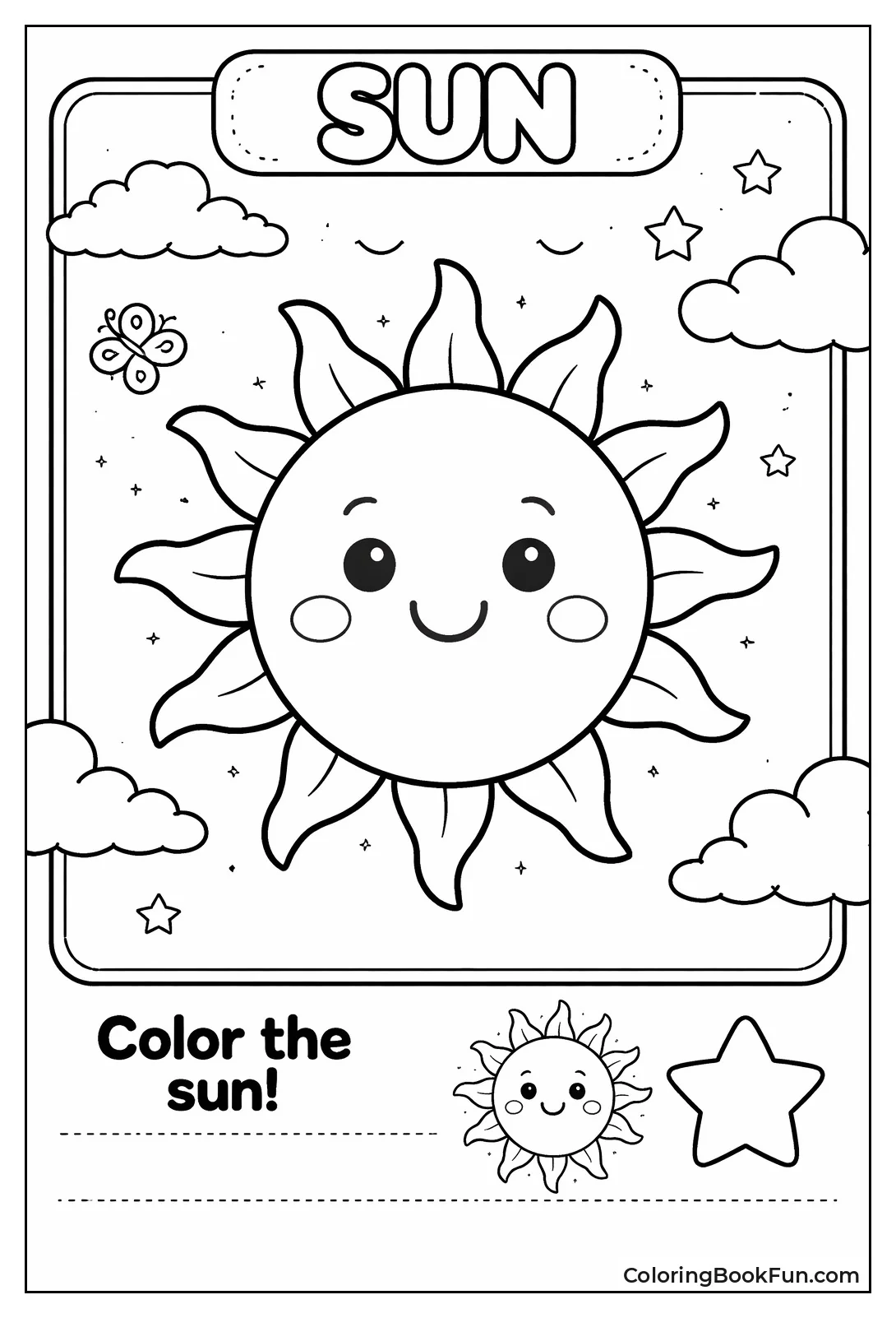 Preschool Sun Learning Sheet