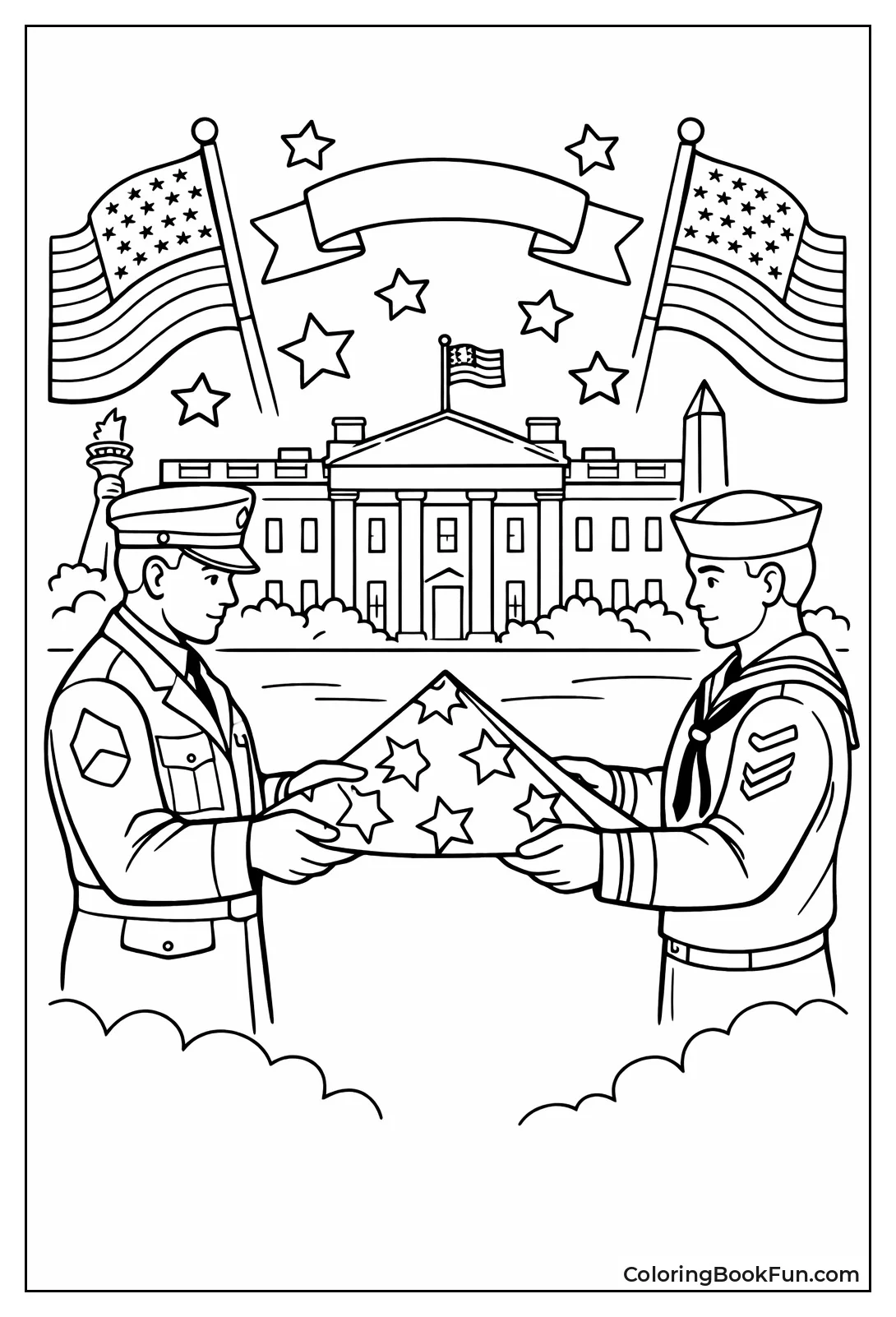 Folding American Flag Triangle