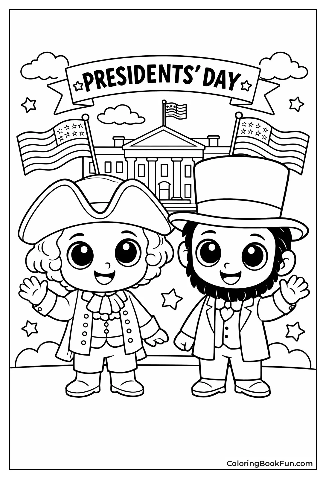 Kawaii Presidents Waving Together