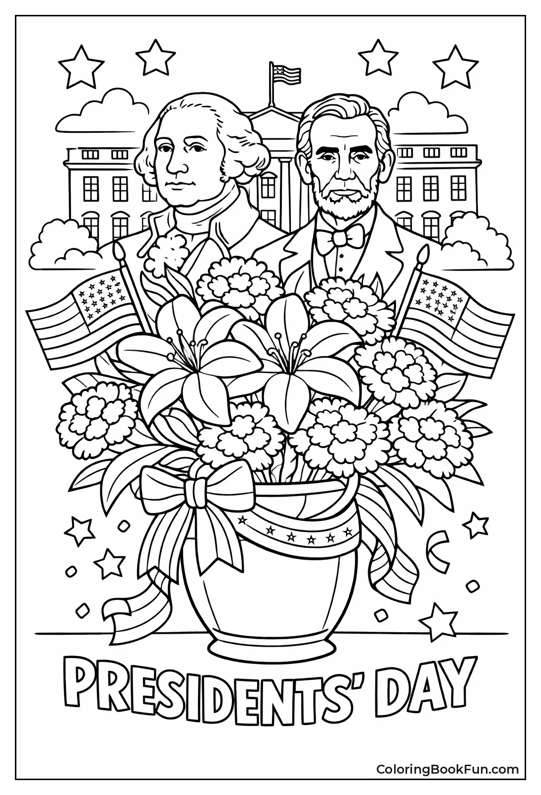 Patriotic Floral Bouquet Vase