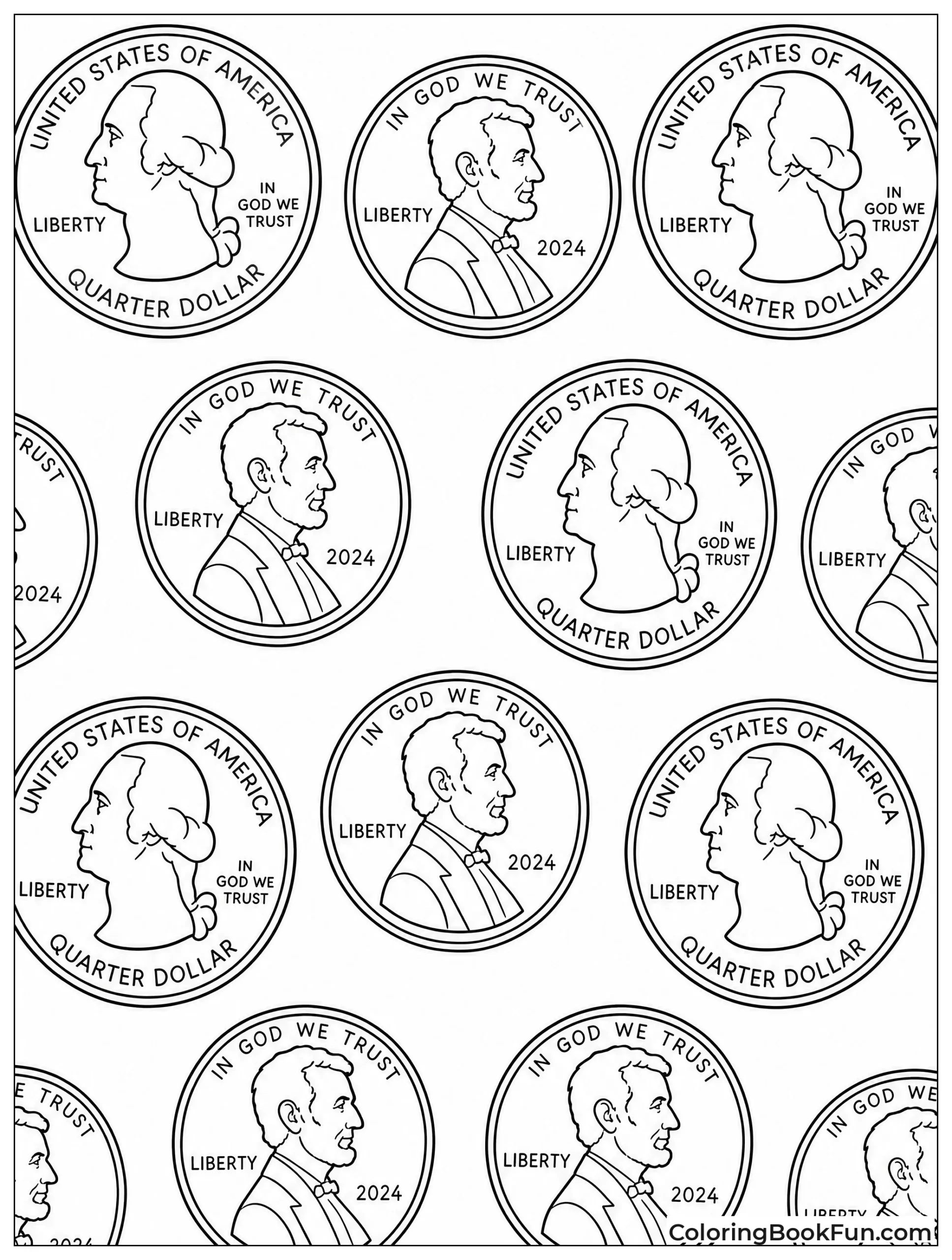 Coins Presidents Pattern