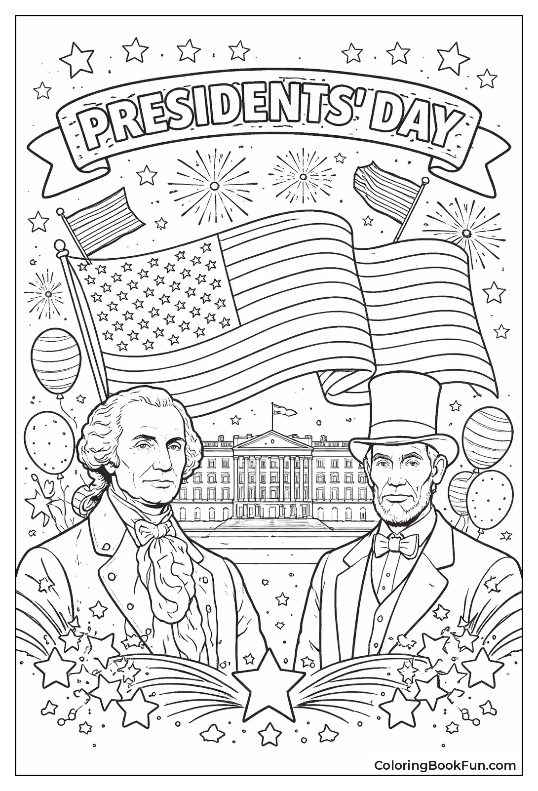 Waving American Flag Stars