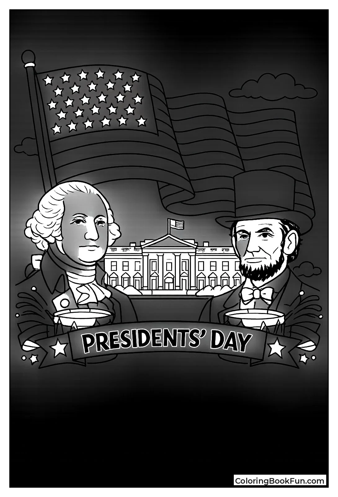 Waving American Flag Stars