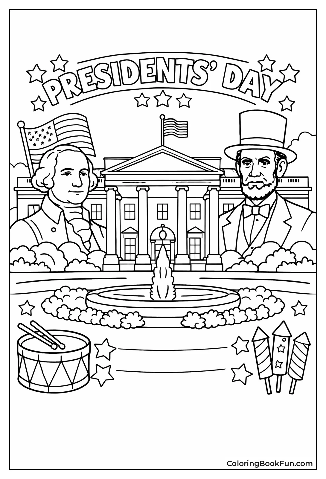 White House with Flags