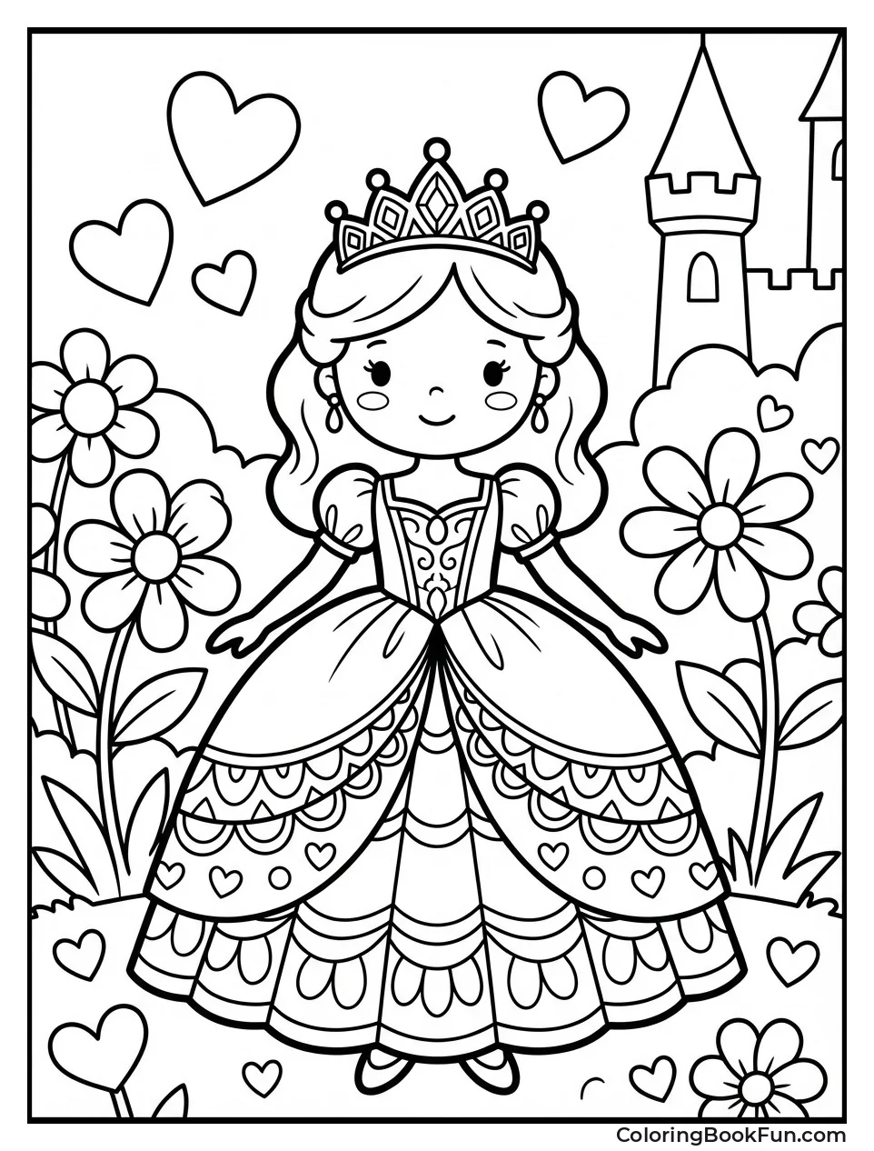 Pretty Princess with Flowers